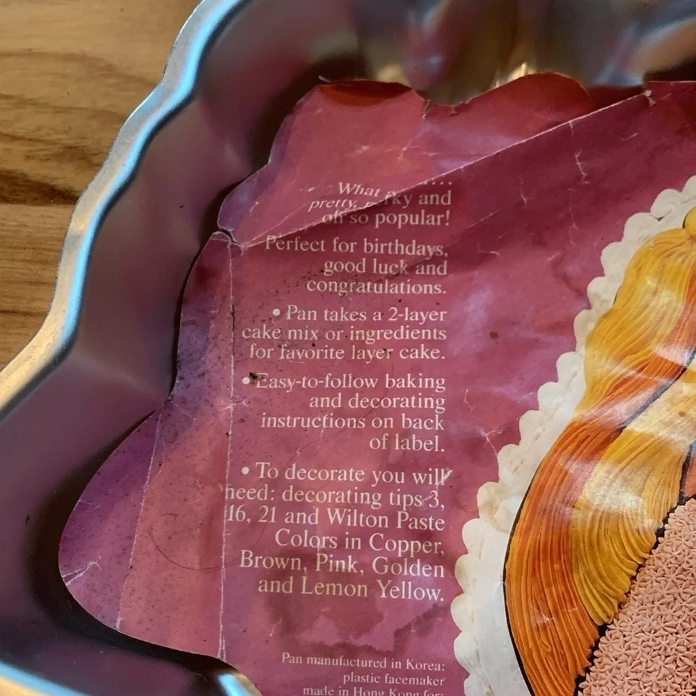 Vintage Barbie metal cake pan by Wilton 1986 Made in Korea